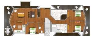 meerZeiten Penthouse Waterkant Grundriss