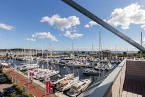 meerZeiten Penthouse Waterkant Blick vom Balkon