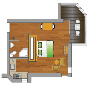 meerZeiten Appartements Typ G ca. 29m² für 2 Personen