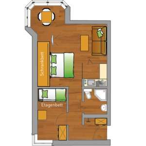 meerZeiten Appartement Typ C Grundriss