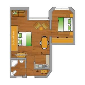 meerZeiten Appartement Typ D Grundriss