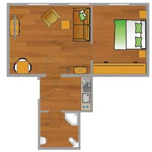 meerZeiten Appartement Typ E Grundriss