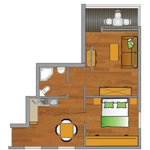 meerZeiten Appartement Typ F Grundriss