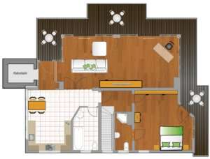 meerZeiten Penthouse für zwei Grundriss