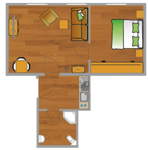 meeZeit Appartement Typ E Grundriss
