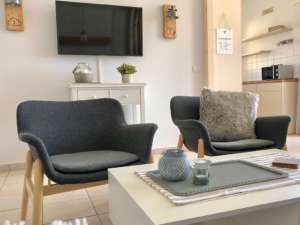 meerZeit Ferienhaus Wolke 7 Wohnzimmer