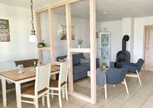 meerZeiten Ferienhaus Hygge Wohnbereich